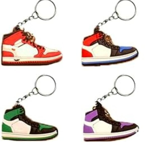 Sneakers Keychains Logo Shoe Bag Charms - Set of 10 - Picture 13 of 14